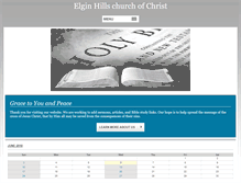 Tablet Screenshot of elginhillschurchofchrist.org